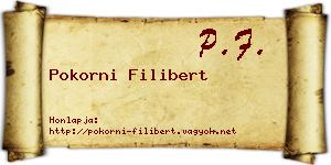 Pokorni Filibert névjegykártya